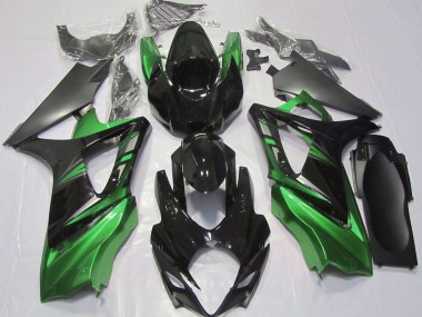 07-08 Noir Brillant & Vert GSXR 1000 Carénage