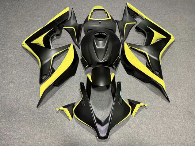 07-08 Noir Mat & Jaune CBR600RR Carénage 07-08 Noir Mat & Jaune CBR600RR Carénage