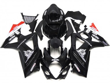 07-08 Noir Personnalisé Avec Une Touche De Blanc & De Rouge GSXR 1000 Carénage