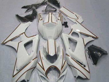 07-08 Rayure Épingle Orange Blanc Brillant GSXR 1000 Carénage