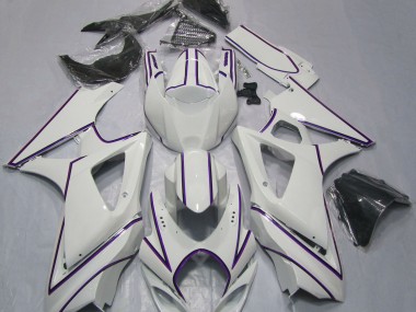 07-08 Rayure Épingle Violet Blanc Brillant GSXR 1000 Carénage