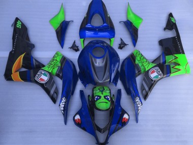 07-08 Requin Bleu & Vert CBR600RR Carénage