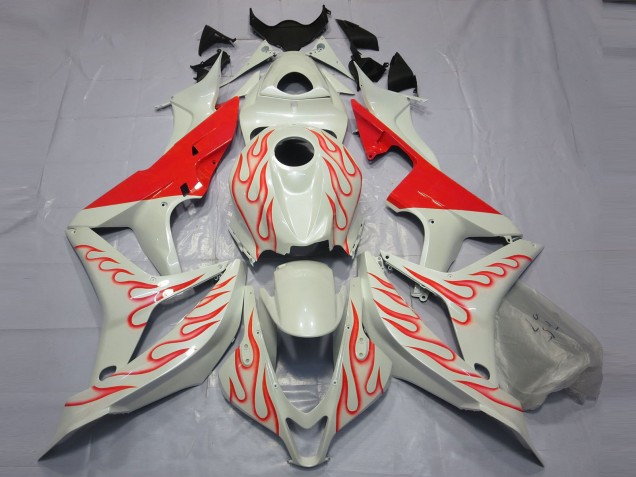 07-08 Rosso Fiamma Su Bianco CBR600RR Carénage