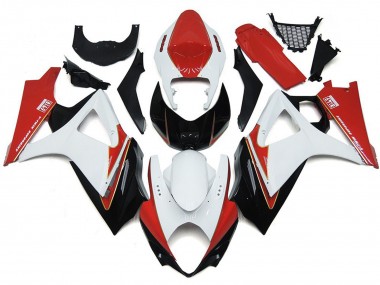 07-08 Rouge & Blanc Personnalisé Avec Noir GSXR 1000 Carénage