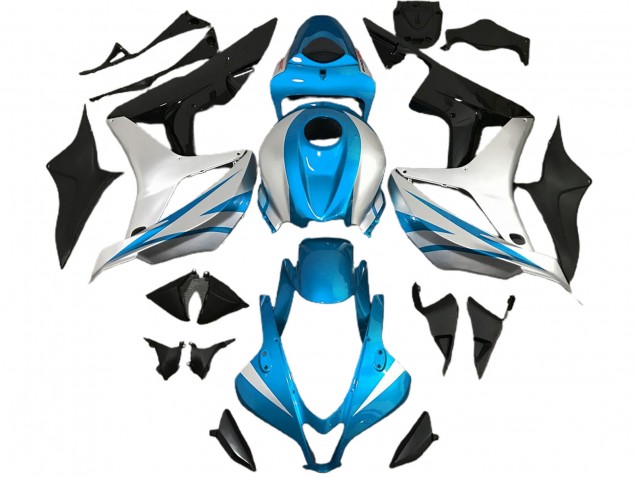 07-08 Style Bleu Clair & Argent OEM CBR600RR Carénage
