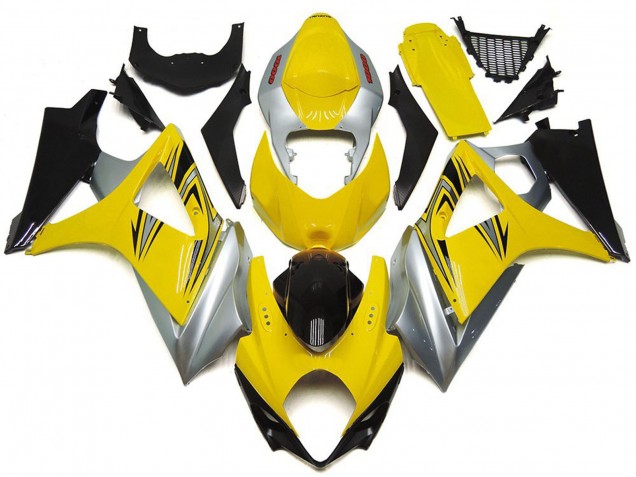 07-08 Style Jaune & Argent OEM GSXR 1000 Carénage
