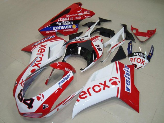07-14 Blanc Xerox Ducati 848 1098 1198 Carénage 07-14 Blanc Xerox Ducati 848 1098 1198 Carénage