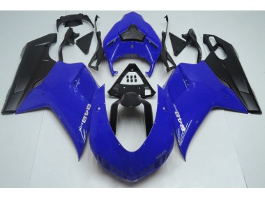 07-14 Bleu Brillant & Noir Ducati 848 1098 1198 Carénage