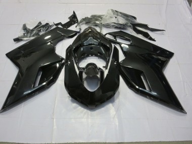 07-14 Noir Brillant Ducati 848 1098 1198 Carénage