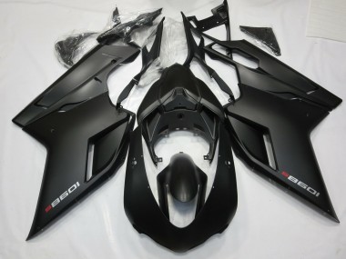 07-14 Noir Mat Avec Rouge Ducati 848 1098 1198 Carénage