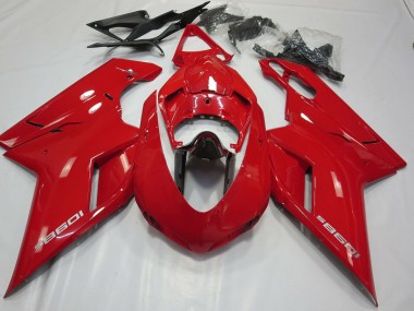 07-14 OEM Style Rouge Brillant Ducati 848 1098 1198 Carénage
