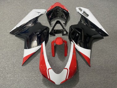 07-14 Rouge Brillant Blanc & Noir Ducati 848 1098 1198 Carénage