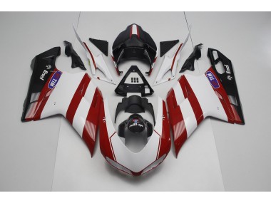 07-14 Rouge Foncé Ducati 848 1098 1198 Carénage