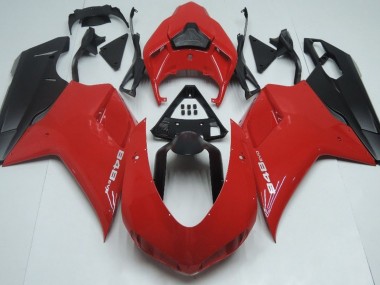 07-14 Rouge Noir Mat Ducati 848 1098 1198 Carénage