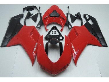 07-14 Rouge Noir Mat Ducati 848 1098 1198 Carénage