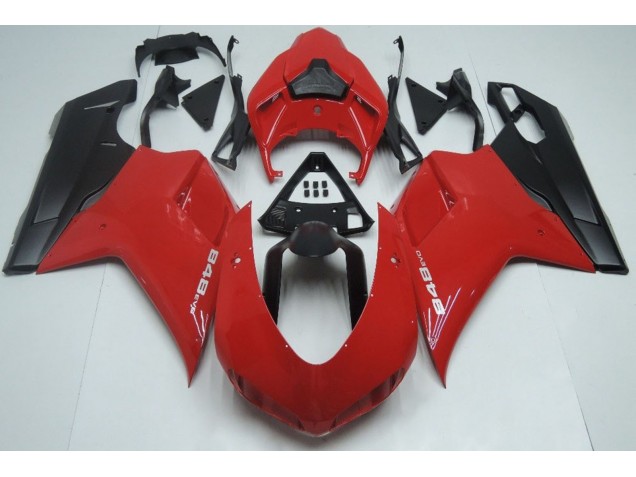 07-14 Rouge Noir Mat Ducati 848 1098 1198 Carénage