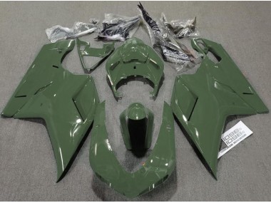 07-14 Vert Armée Brillant Ducati 848 1098 1198 Carénage
