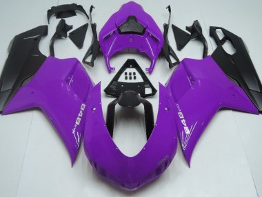 07-14 Violet Brillant & Noir Ducati 848 1098 1198 Carénage