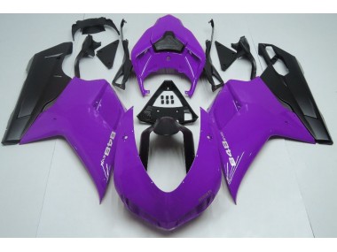 07-14 Violet Brillant & Noir Ducati 848 1098 1198 Carénage