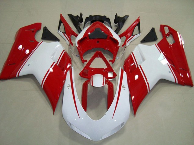 07-14 Épingle Rouge & Blanche Ducati 848 1098 1198 Carénage 07-14 Épingle Rouge & Blanche Ducati 848 1098 1198 Carénage