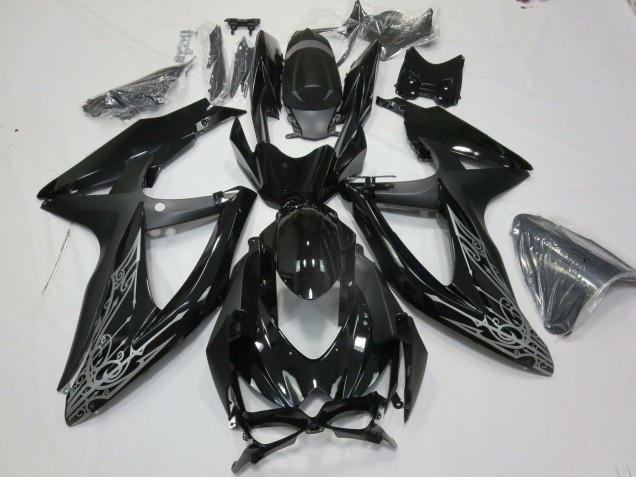 08-10 Argent & Noir GSXR 600-750 Carénage