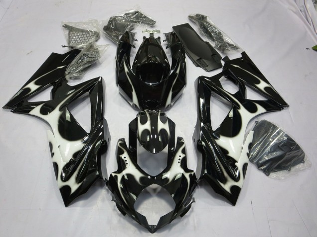 08-10 Conception Noir & Blanc GSXR 600-750 Carénage 08-10 Conception Noir & Blanc GSXR 600-750 Carénage