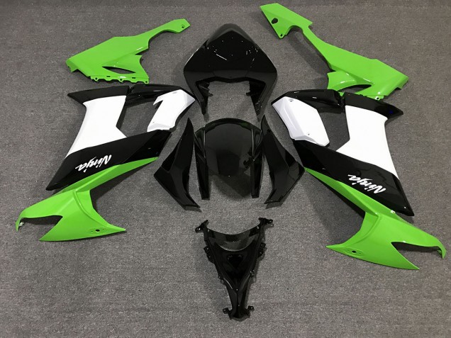 08-10 Noir Brillant & Vert ZX10R Carénage 08-10 Noir Brillant & Vert ZX10R Carénage