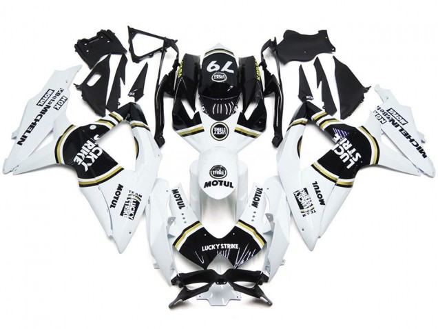 08-10 Noir Lucky Strike 79 GSXR 600-750 Carénage