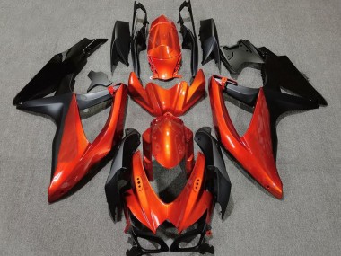 08-10 Orange Vif En Noir GSXR 600-750 Carénage