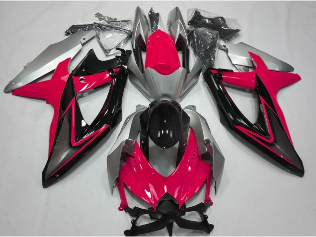 08-10 Rouge & Argent GSXR 600-750 Carénage
