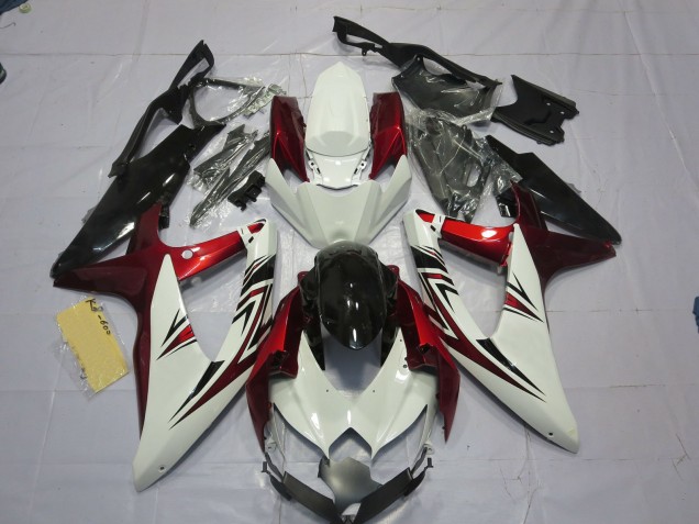 08-10 Rouge Blanc Noir GSXR 600-750 Carénage 08-10 Rouge Blanc Noir GSXR 600-750 Carénage