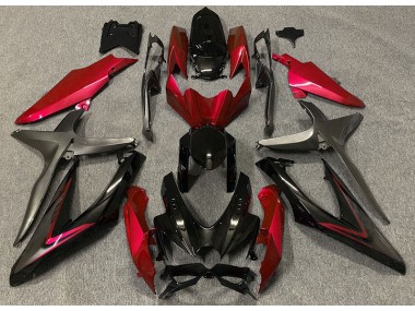 08-10 Rouge Brillant & Vert R GSXR 600-750 Carénage