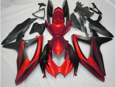 08-10 Rouge Mat Sans R GSXR 600-750 Carénage