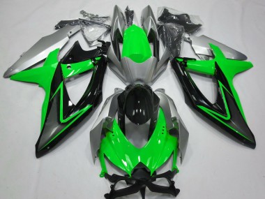 08-10 Vert & Argent GSXR 600-750 Carénage