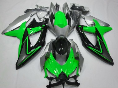 08-10 Vert & Argent GSXR 600-750 Carénage