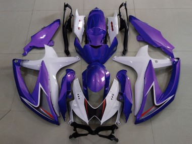 08-10 Violet Brillant & Blanc GSXR 600-750 Carénage