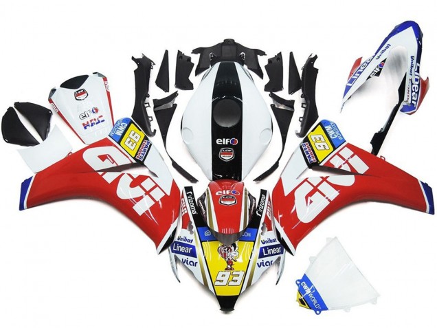 08-11 93 Chiffre Blanc & Rouge CBR1000RR Carénage