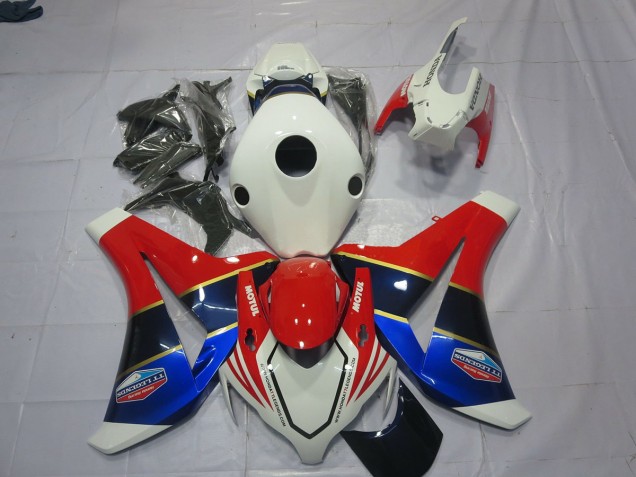 08-11 Blanc Bleu & Rouge CBR1000RR Carénage