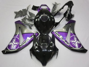 08-11 Violet Sur Noir Personnalisé CBR1000RR Carénage