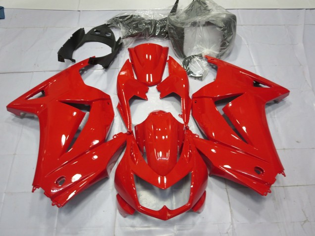 08-12 Rouge Brillant Ninja 250 Carénage