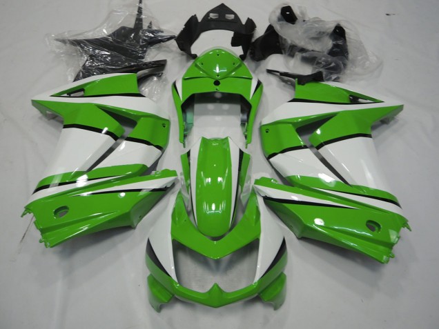 08-12 Vert & Blanc Ninja 250 Carénage