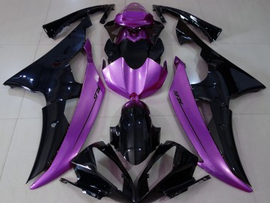08-16 Noir Brillant & Violet Rose R6 Carénage