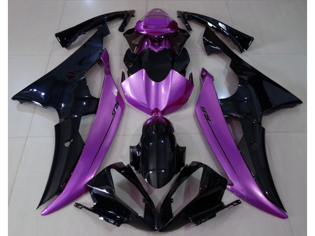 08-16 Noir Brillant & Violet Rose R6 Carénage