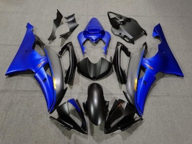 08-16 Noir Mat & Bleu R6 Carénage