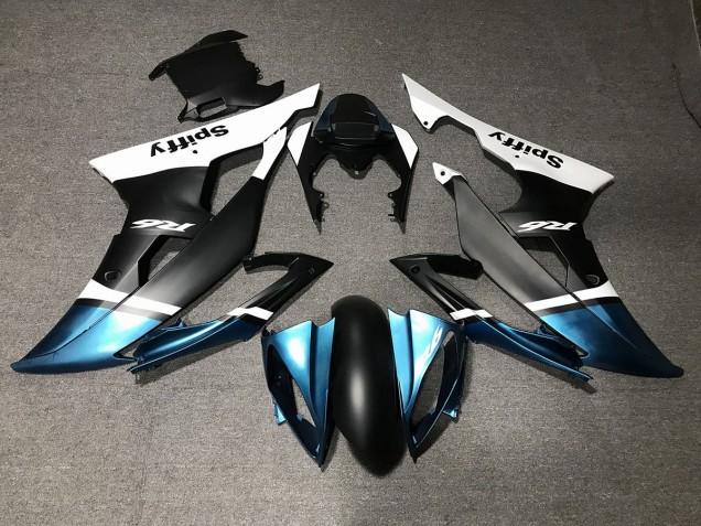 08-16 Noir Mat & Bleu Spécial R6 Carénage