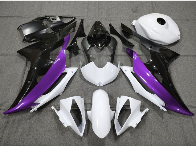 08-16 Personnalisé Violet Noir & Blanc R6 Carénage