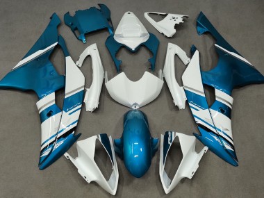 08-16 Style Blanc Brillant & Bleu Clair OEM R6 Carénage