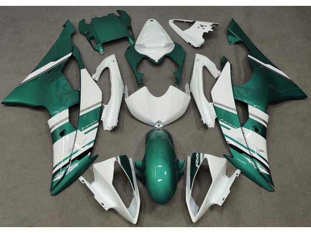 08-16 Style Blanc Brillant & Vert Écume De Mer OEM R6 Carénage