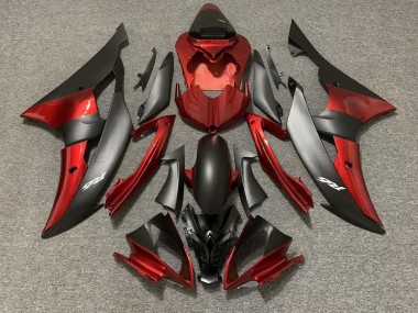 08-16 Style Personnalisé OEM Rouge / Noir R6 Carénage