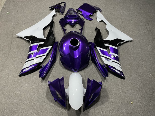 08-16 Style Violet Noir & Blanc OEM R6 Carénage